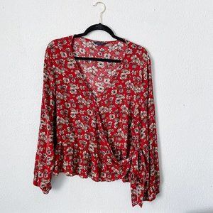 Floral Wrap Shirt